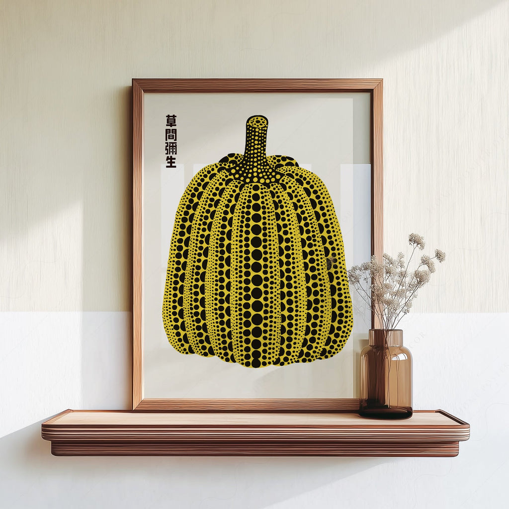 Yayoi Kusama Yellow Pumpkin Art Print – Contemporary Japanese Wall Art