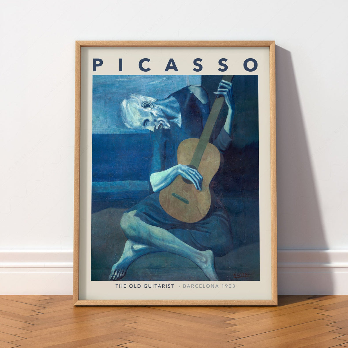 Pablo Picasso The Old Guitarist Art Print – Blue Period Wall Poster