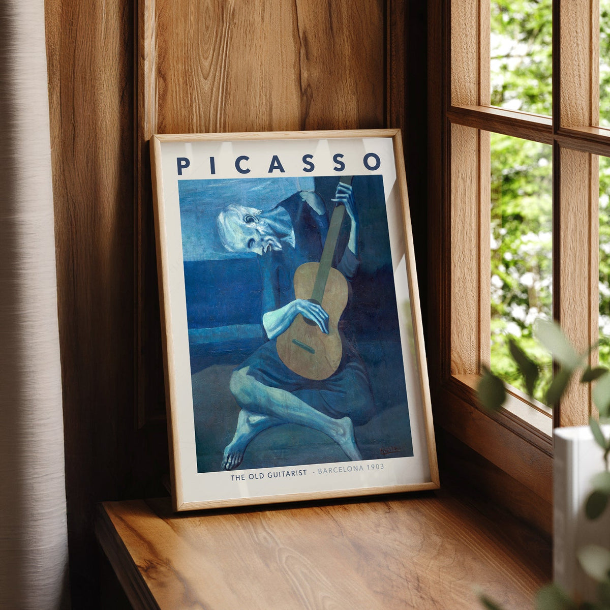 Pablo Picasso The Old Guitarist Art Print – Blue Period Wall Poster