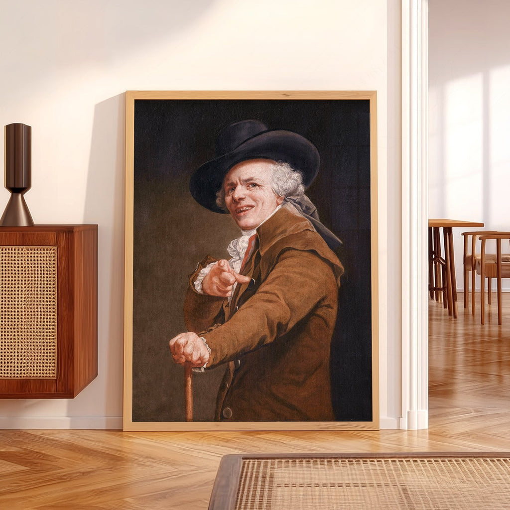 Joseph Ducreux Self-Portrait with a Mocking Face Print – Funny Classic Art