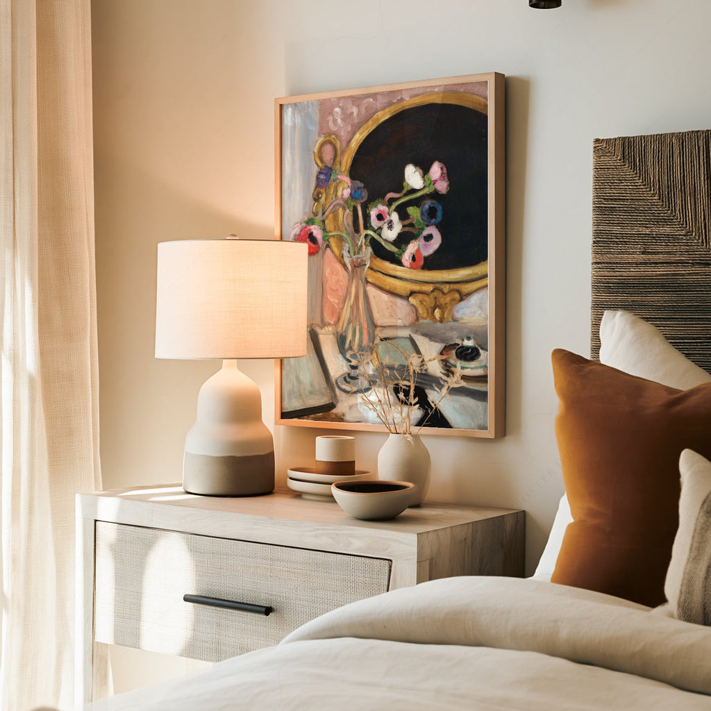 Henri Matisse Black Mirror Art Print – Floral Still Life Wall Poster