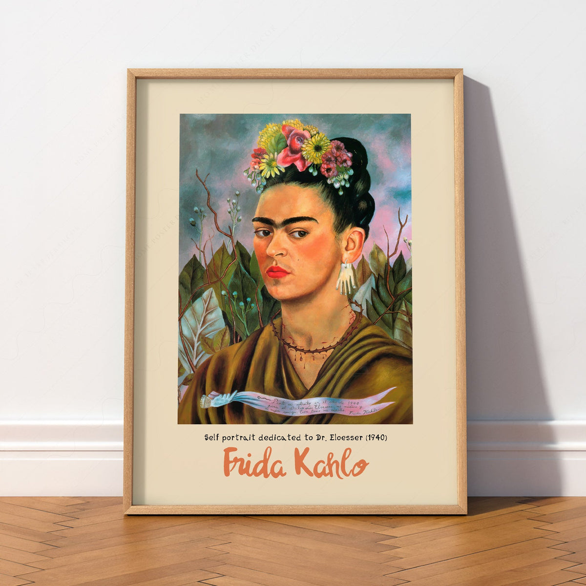 Frida Kahlo Self Portrait Dedicated to Dr. Eloesser Art Print – Iconic Wall Art