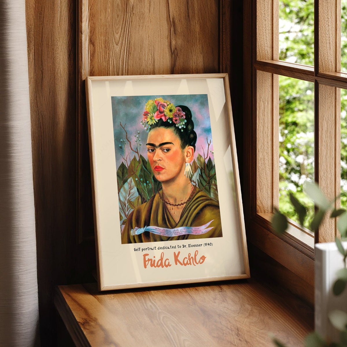 Frida Kahlo Self Portrait Dedicated to Dr. Eloesser Art Print – Iconic Wall Art