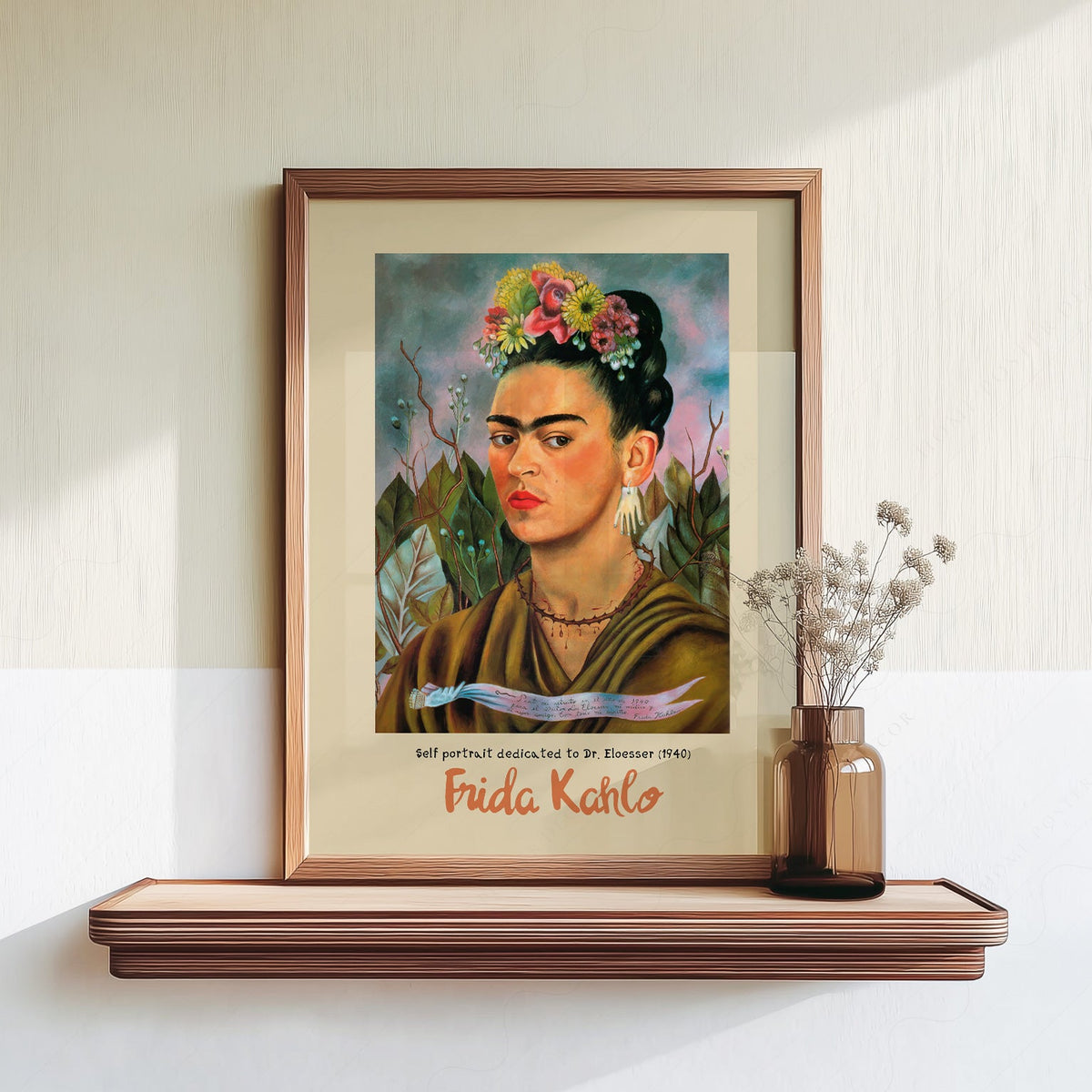 Frida Kahlo Self Portrait Dedicated to Dr. Eloesser Art Print – Iconic Wall Art
