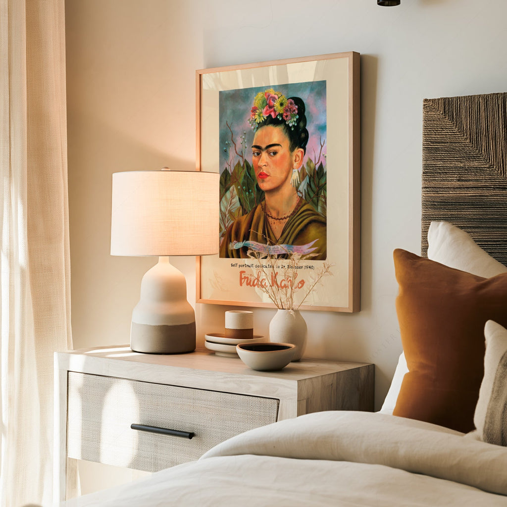 Frida Kahlo Self Portrait Dedicated to Dr. Eloesser Art Print – Iconic Wall Art