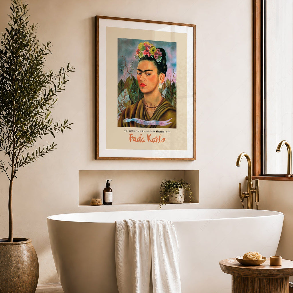 Frida Kahlo Self Portrait Dedicated to Dr. Eloesser Art Print – Iconic Wall Art
