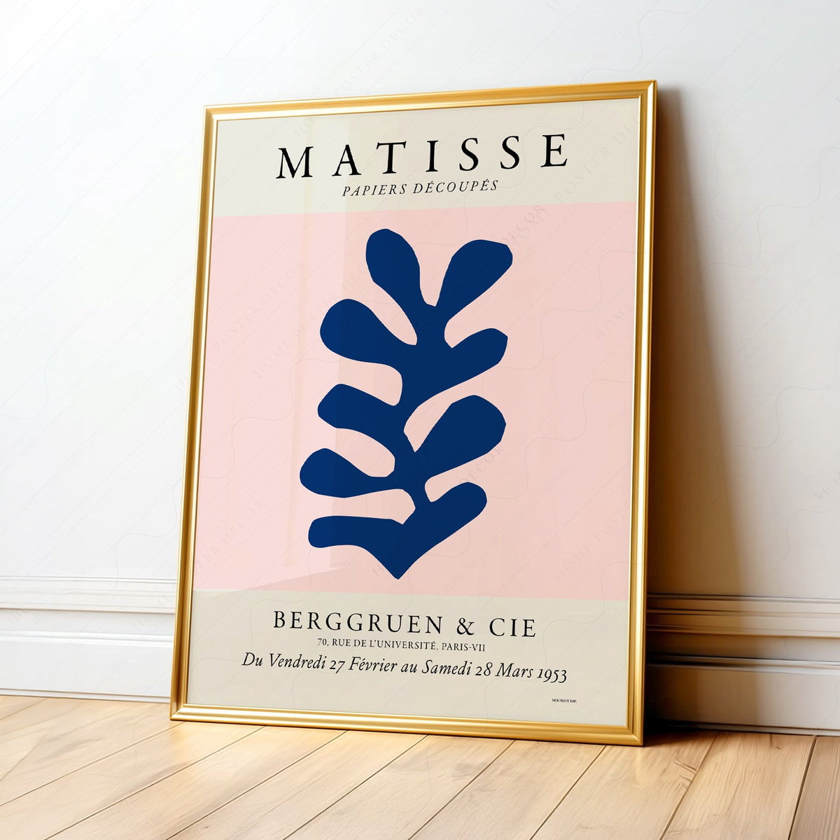 Henri Matisse Papiers Découpés Exhibition Poster – Blue Leaf Art Print