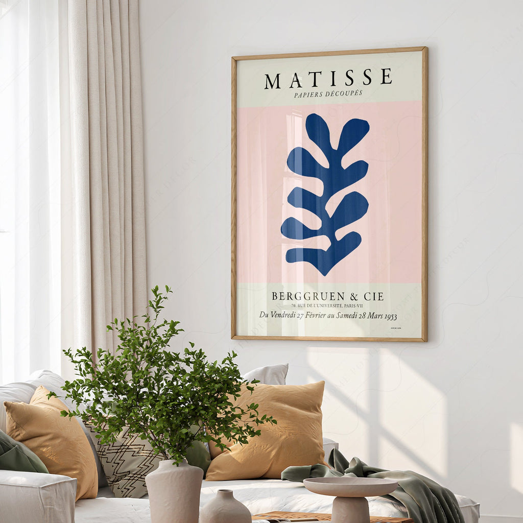 Henri Matisse Papiers Découpés Exhibition Poster – Blue Leaf Art Print