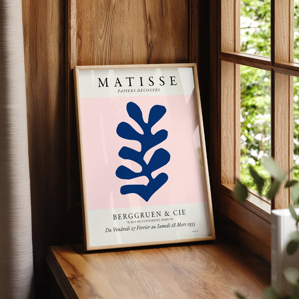 Henri Matisse Papiers Découpés Exhibition Poster – Blue Leaf Art Print