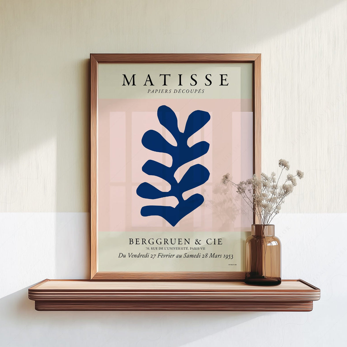Henri Matisse Papiers Découpés Exhibition Poster – Blue Leaf Art Print