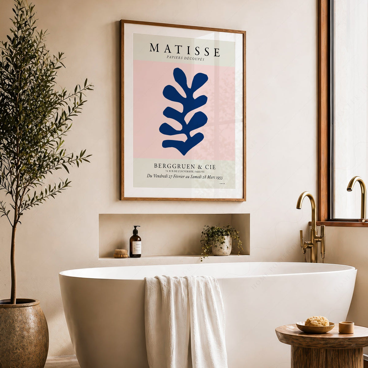 Henri Matisse Papiers Découpés Exhibition Poster – Blue Leaf Art Print
