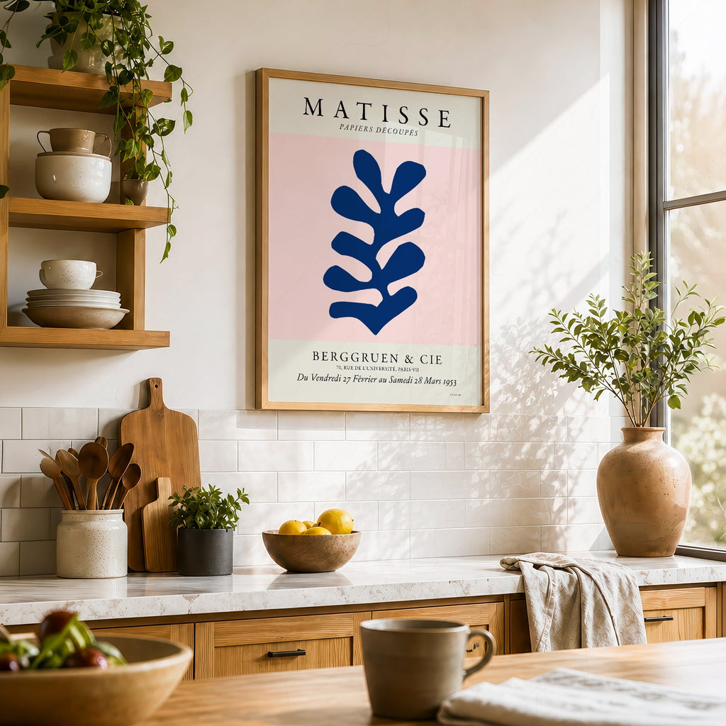 Henri Matisse Papiers Découpés Exhibition Poster – Blue Leaf Art Print