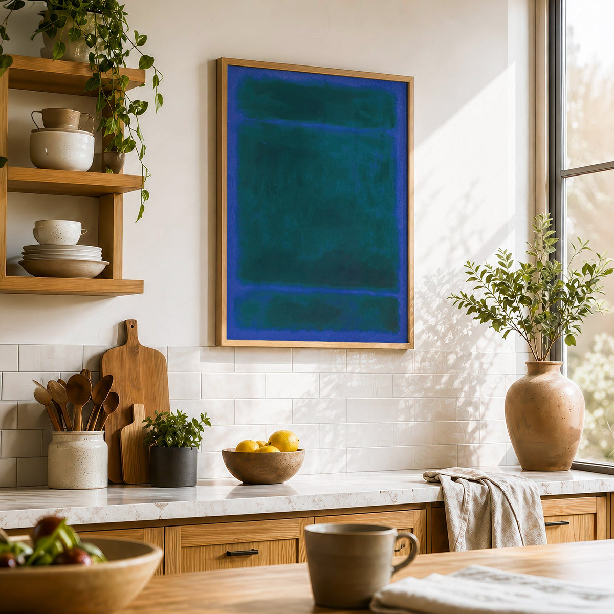 Mark Rothko Blue Green Untitled Art Print – Abstract Expressionist Poster