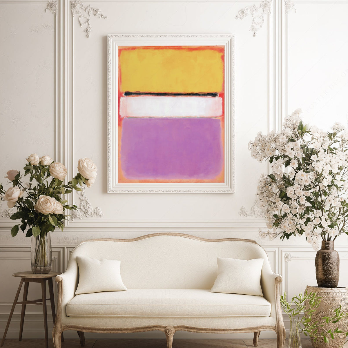 Mark Rothko White Center Art Print – Abstract Expressionist Wall Decor