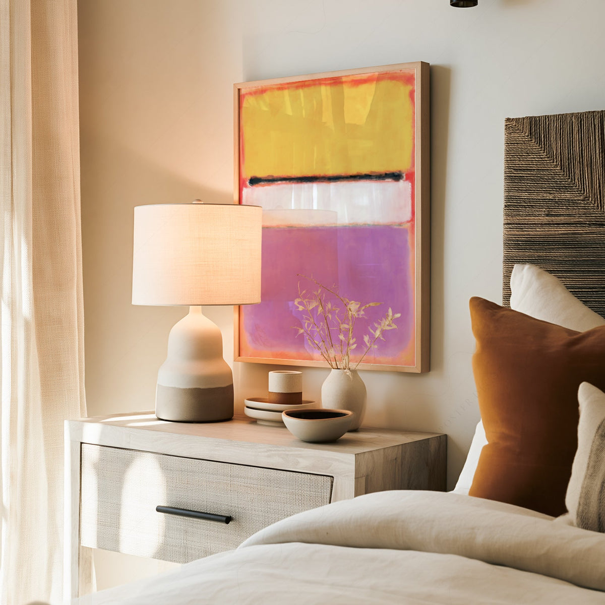 Mark Rothko White Center Art Print – Abstract Expressionist Wall Decor
