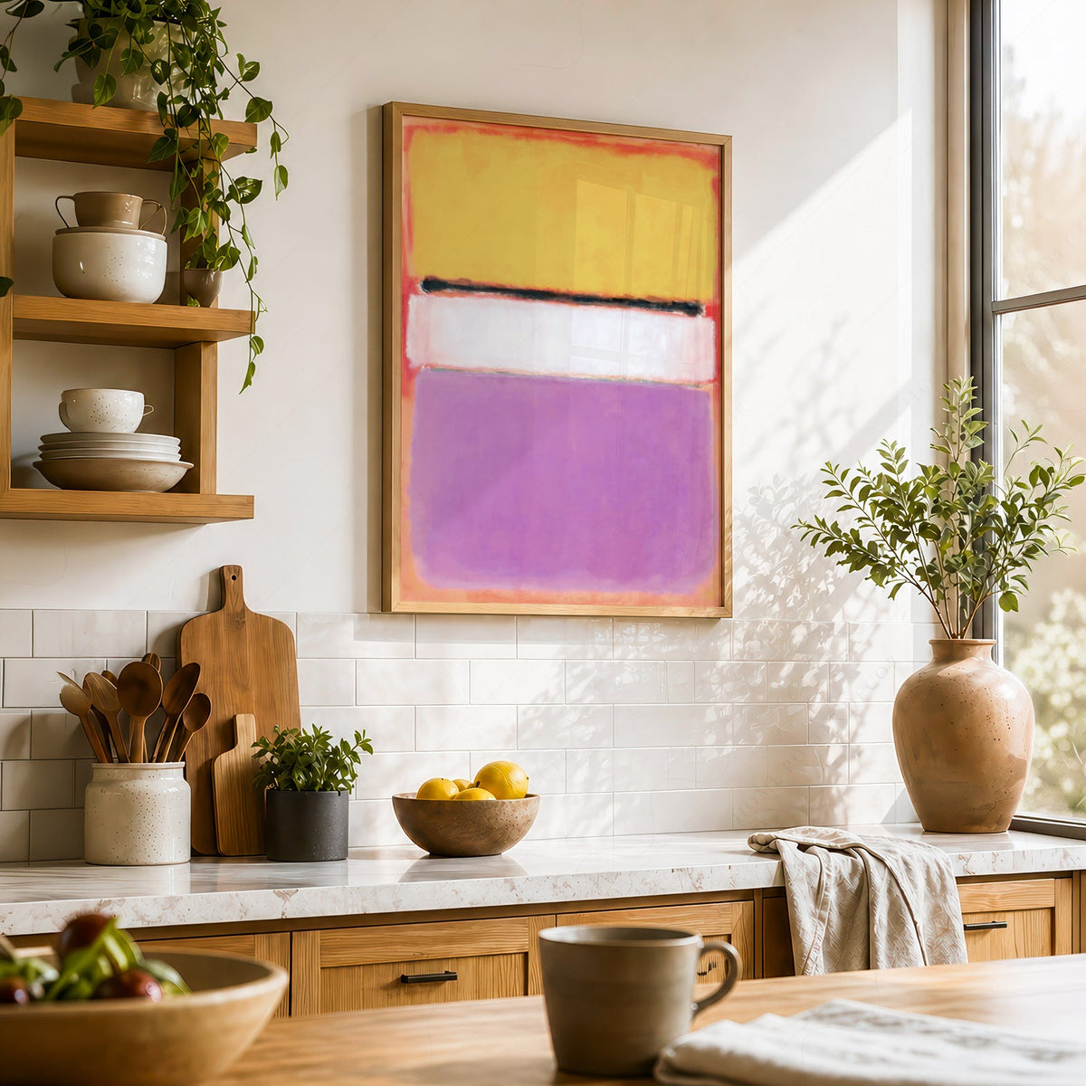Mark Rothko White Center Art Print – Abstract Expressionist Wall Decor