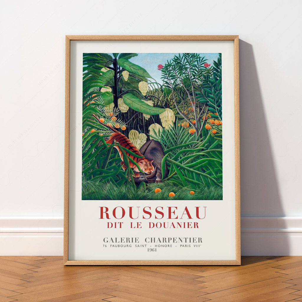 Henri Rousseau Tiger in a Tropical Storm Art Print – Jungle Poster