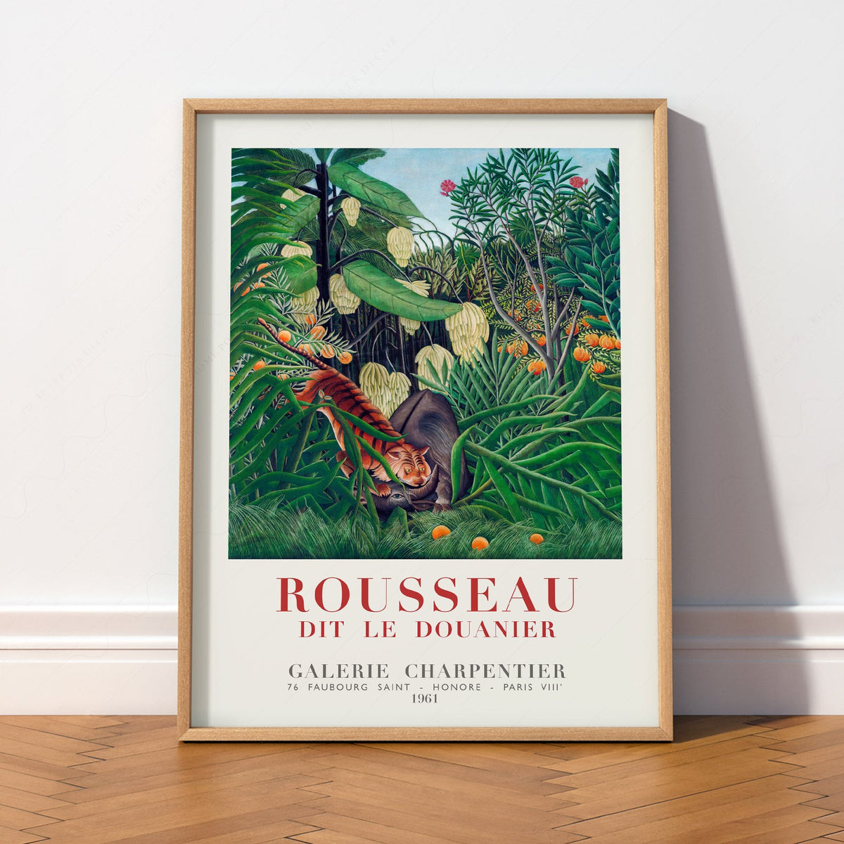 Henri Rousseau Tiger in a Tropical Storm Art Print – Jungle Poster