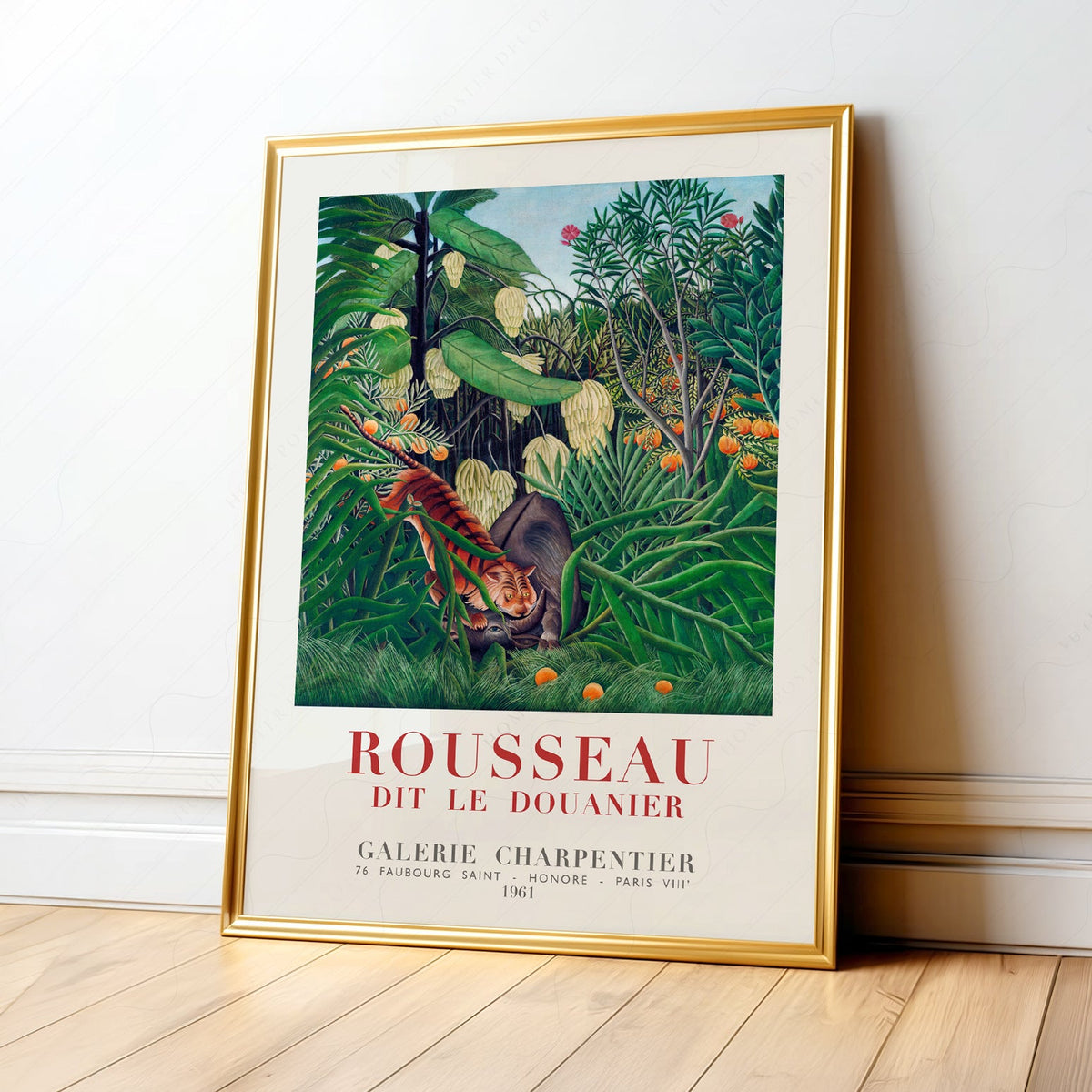 Henri Rousseau Tiger in a Tropical Storm Art Print – Jungle Poster