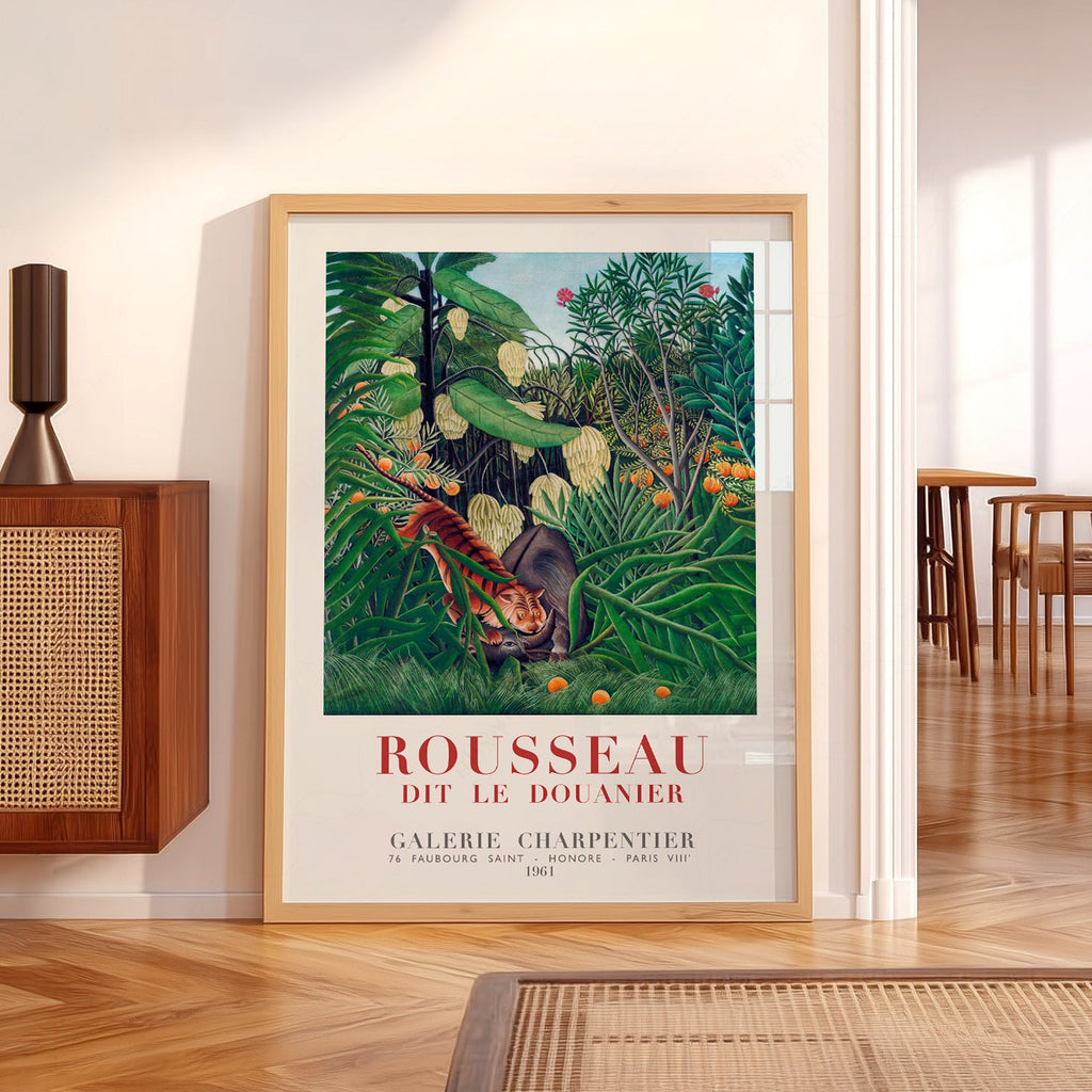Henri Rousseau Tiger in a Tropical Storm Art Print – Jungle Poster