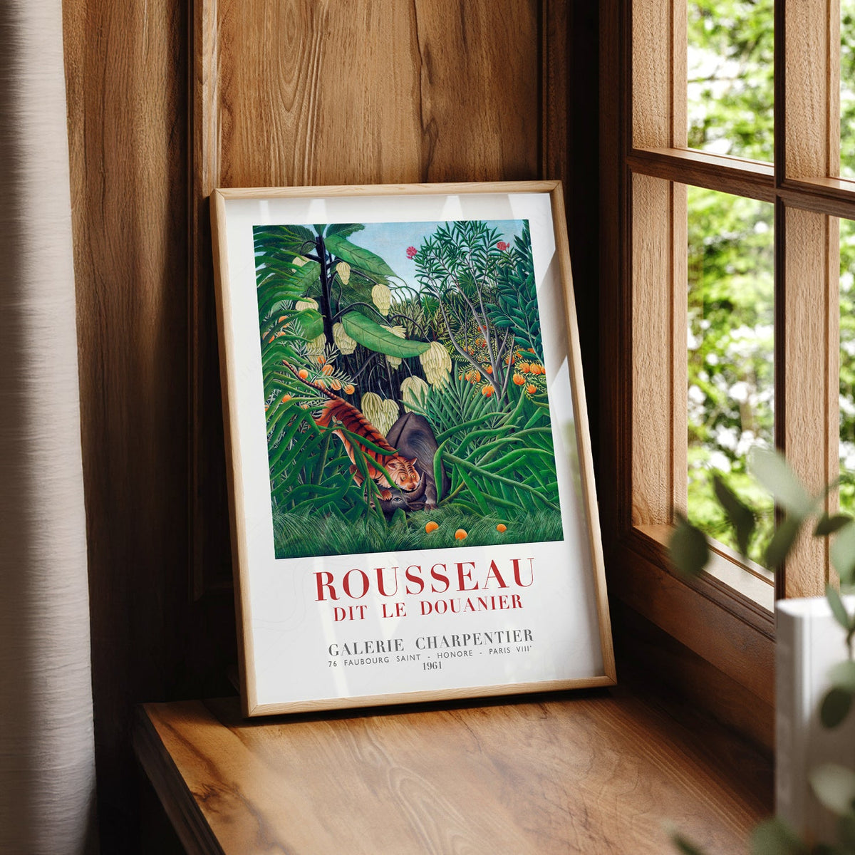 Henri Rousseau Tiger in a Tropical Storm Art Print – Jungle Poster