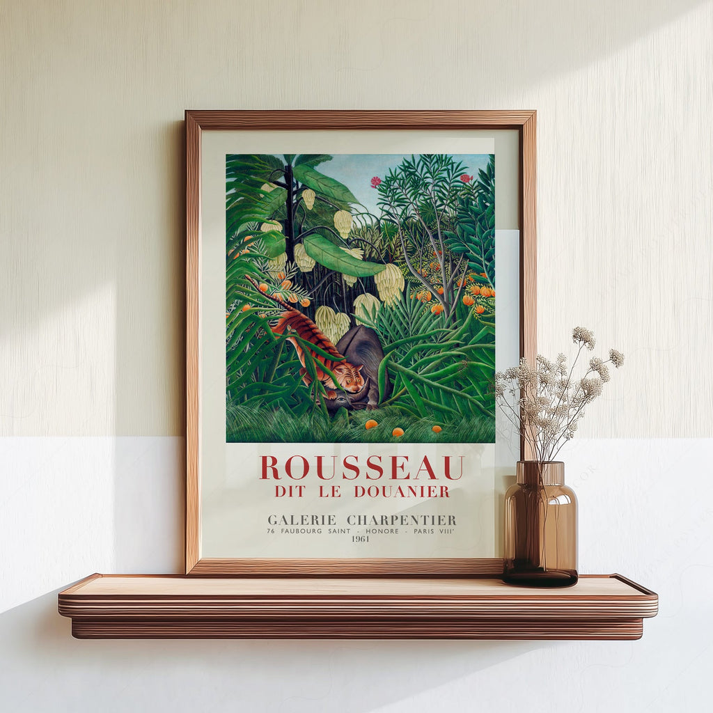 Henri Rousseau Tiger in a Tropical Storm Art Print – Jungle Poster