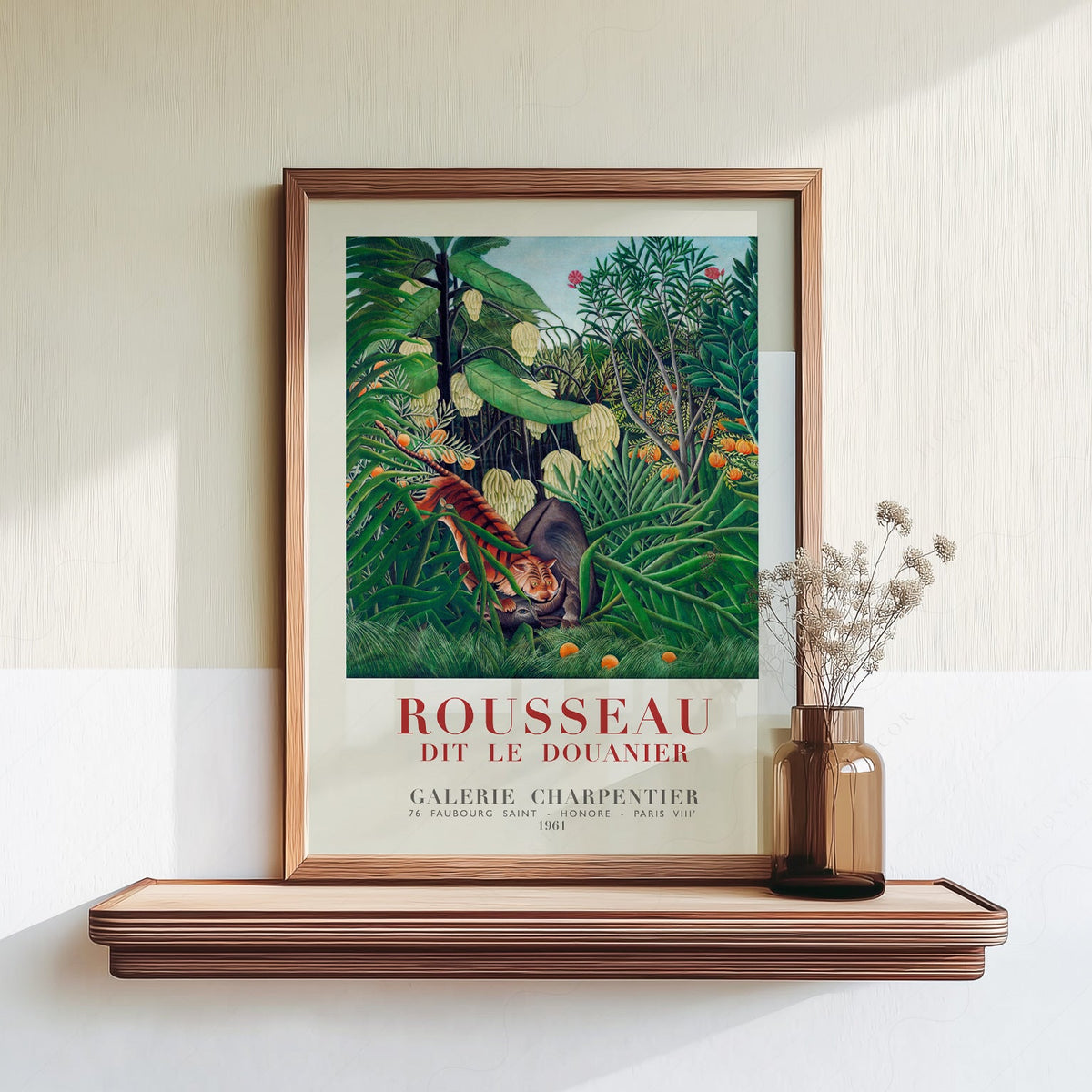 Henri Rousseau Tiger in a Tropical Storm Art Print – Jungle Poster