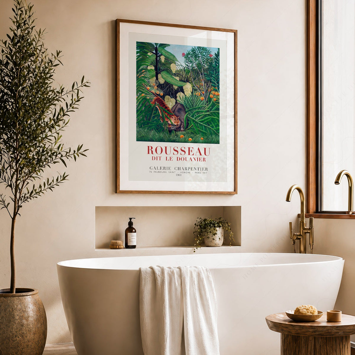Henri Rousseau Tiger in a Tropical Storm Art Print – Jungle Poster
