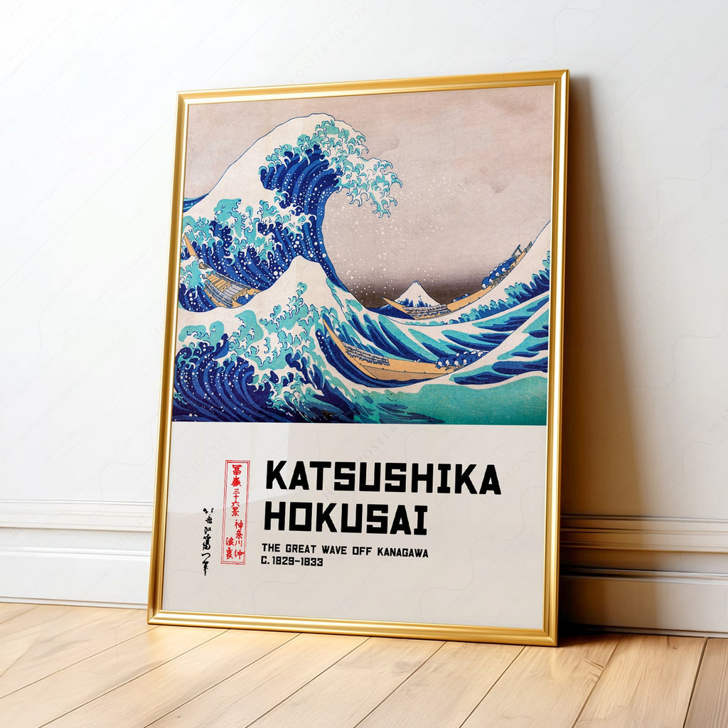 Katsushika Hokusai La Grande Vague de Kanagawa – Affiche d'art japonais