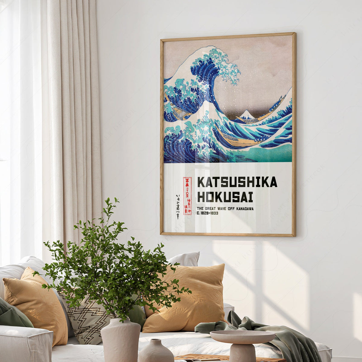 Katsushika Hokusai La Grande Vague de Kanagawa – Affiche d'art japonais