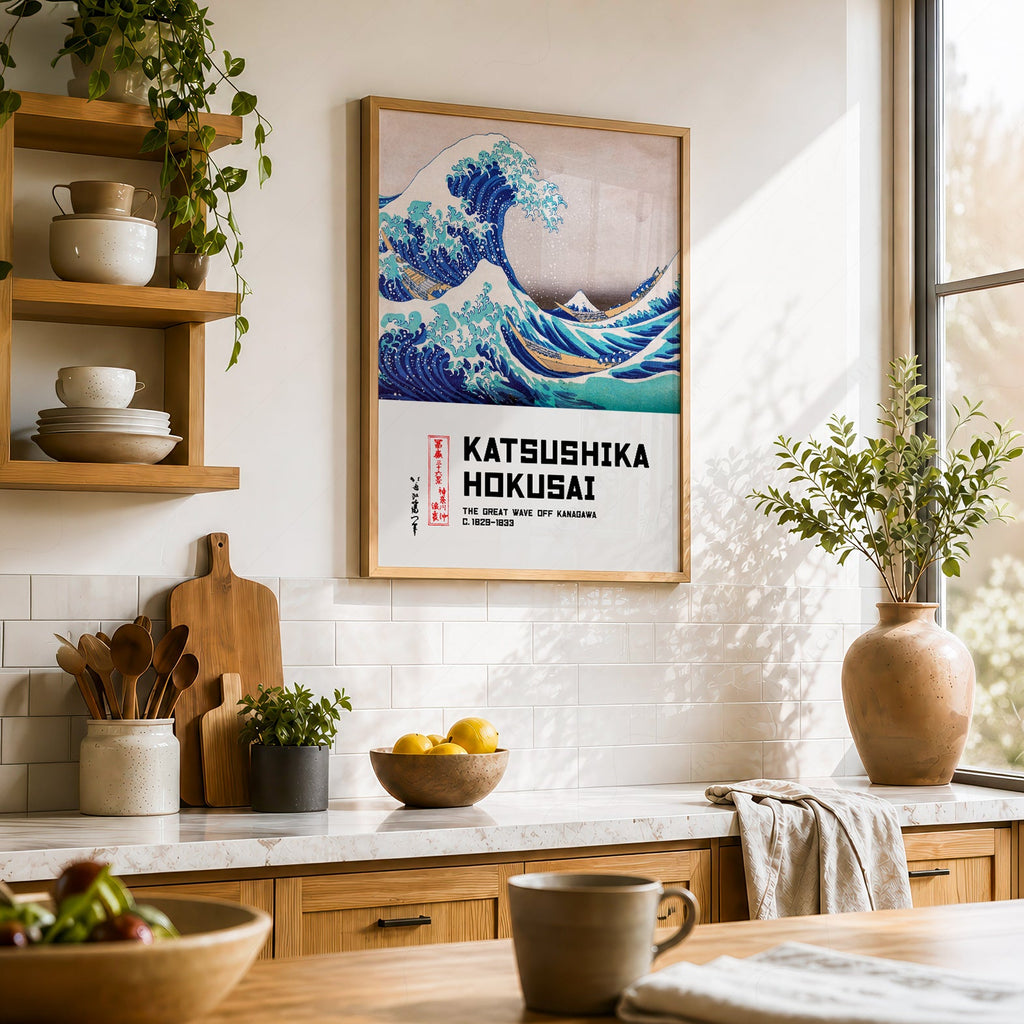 Katsushika Hokusai La Grande Vague de Kanagawa – Affiche d'art japonais