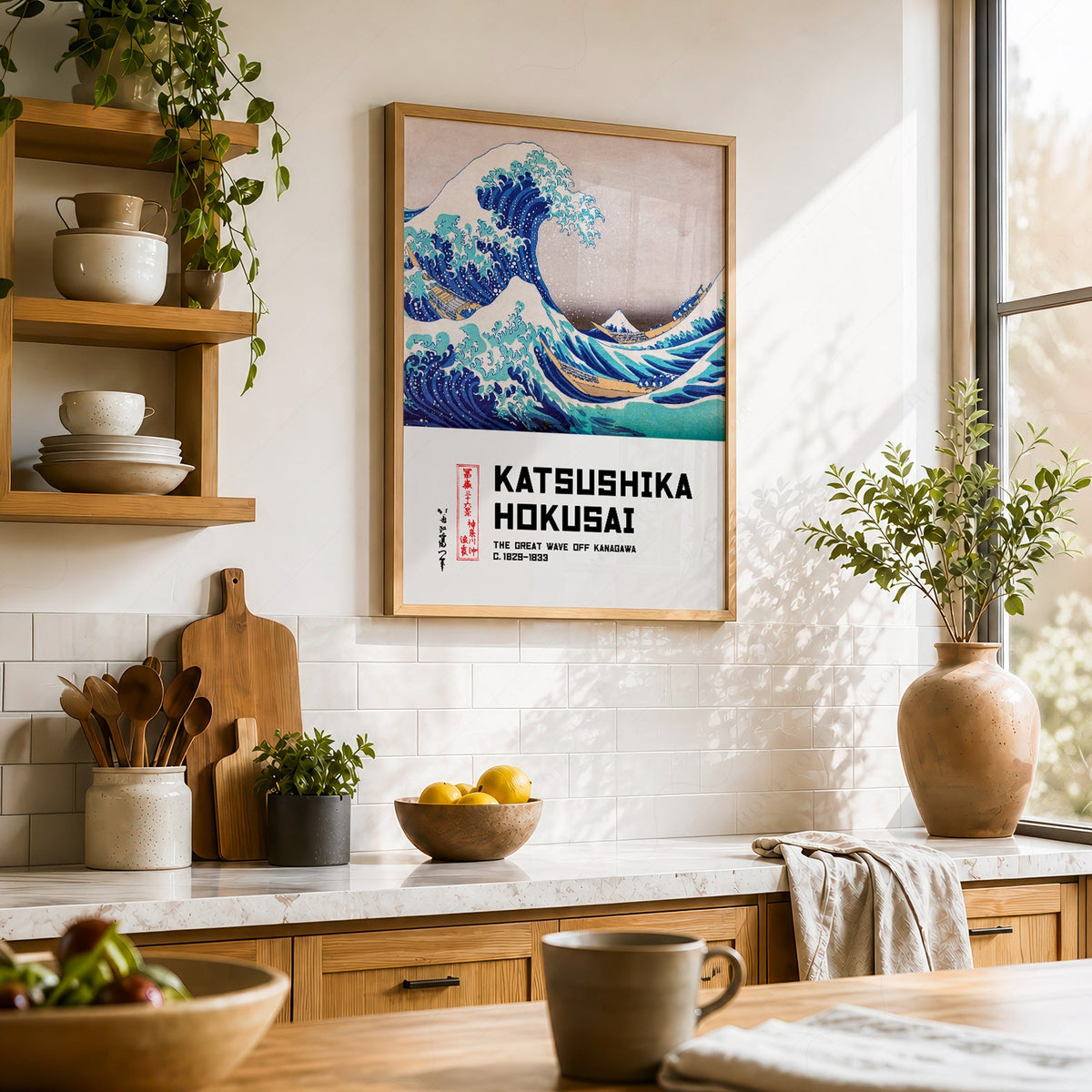 Katsushika Hokusai La Grande Vague de Kanagawa – Affiche d'art japonais