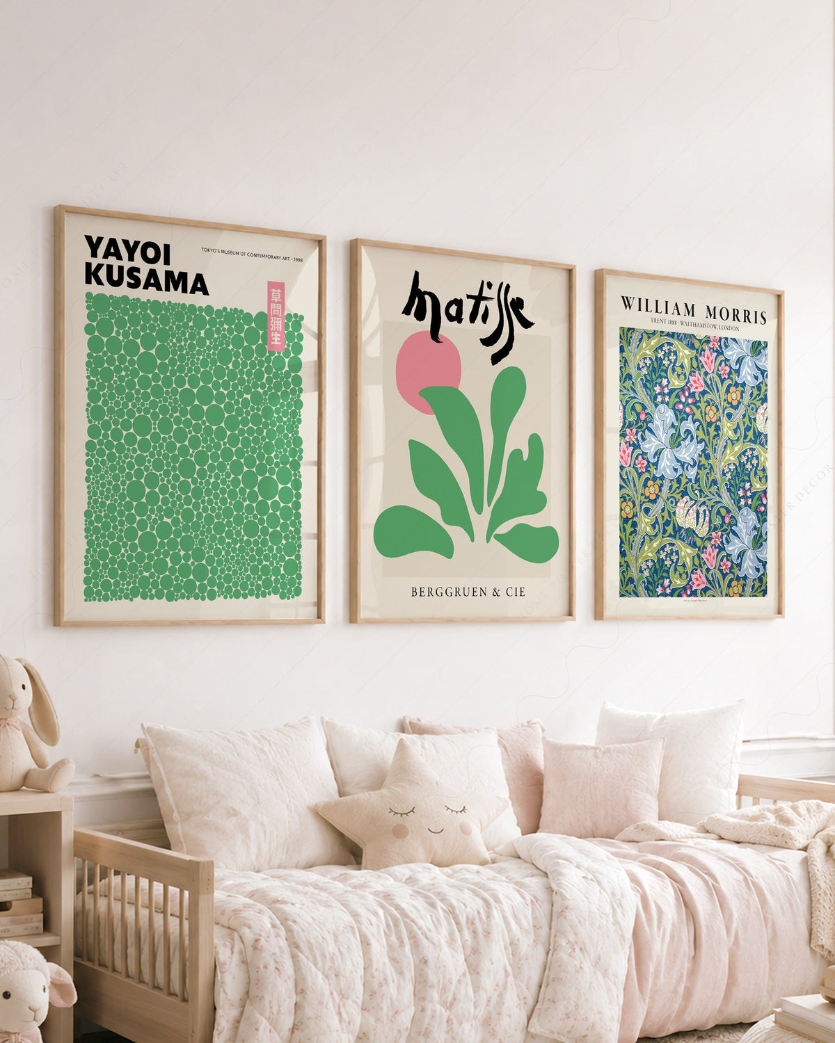 Matisse Kusama William Morris Set of 3 Prints – Modern Gallery Wall Art
