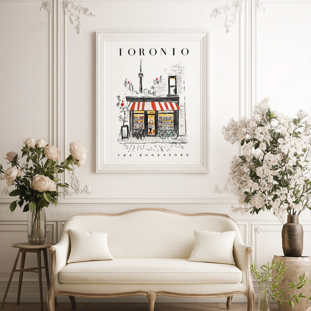 Toronto Bookstore Art Print – City Bookshop Illustration Poster Wall Art