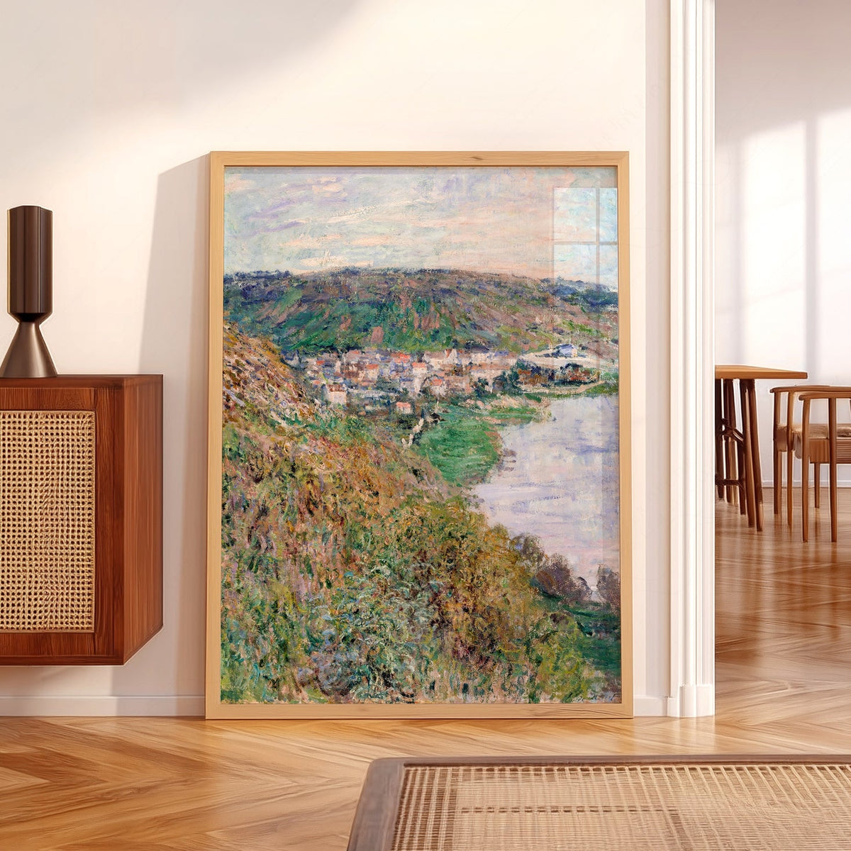 Claude Monet View of Vétheuil Art Print – Landscape Wall Art