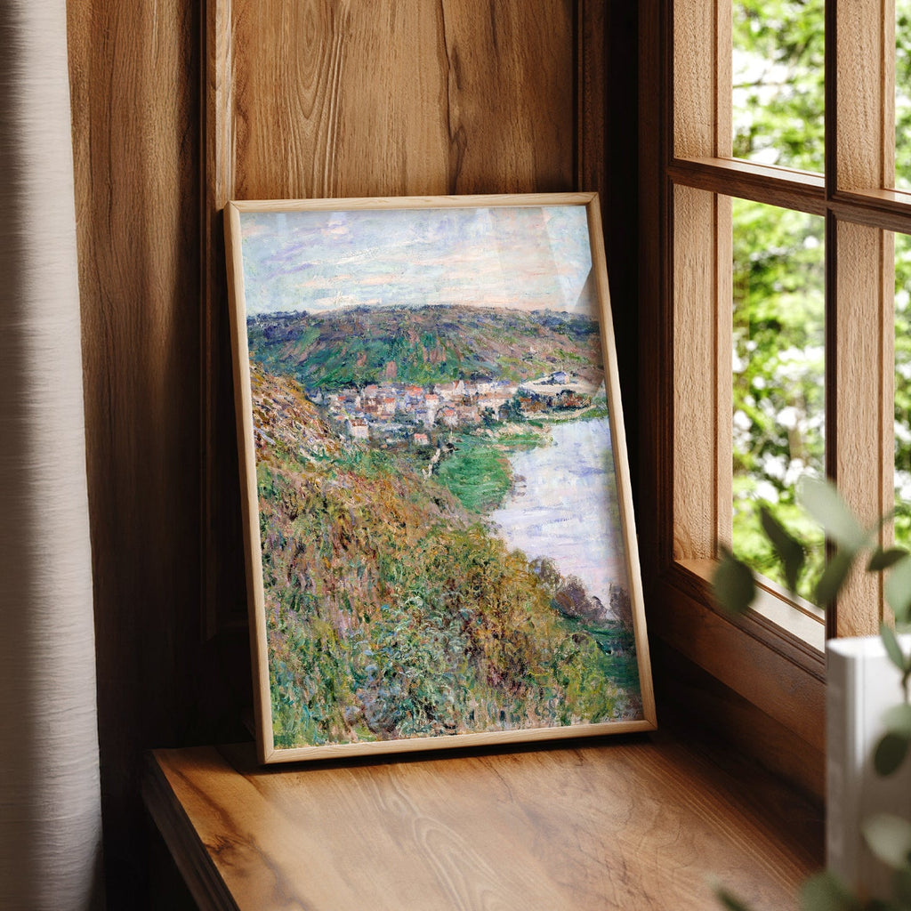 Claude Monet View of Vétheuil Art Print – Landscape Wall Art