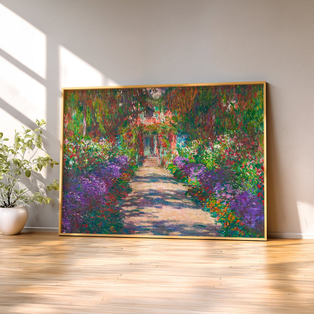 Claude Monet Pathway in Monet's Garden at Giverny Print – Floral Wall Art