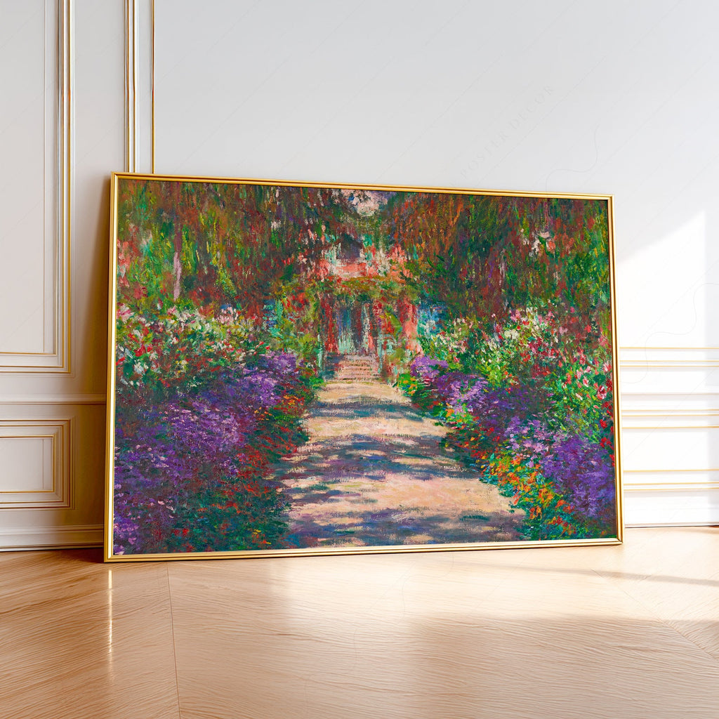 Claude Monet Pathway in Monet's Garden at Giverny Print – Floral Wall Art