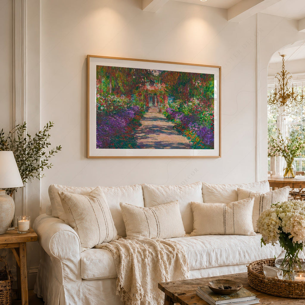 Claude Monet Pathway in Monet's Garden at Giverny Print – Floral Wall Art