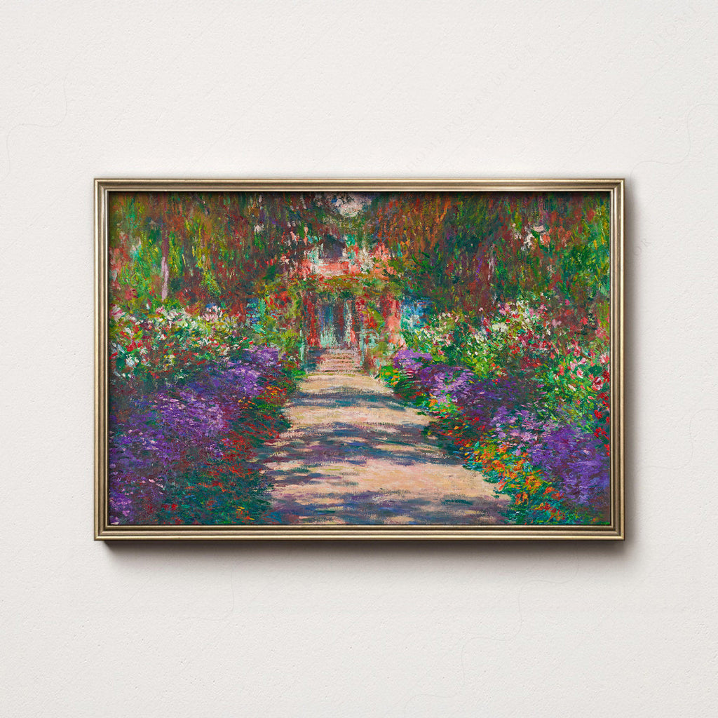 Claude Monet Pathway in Monet's Garden at Giverny Print – Floral Wall Art