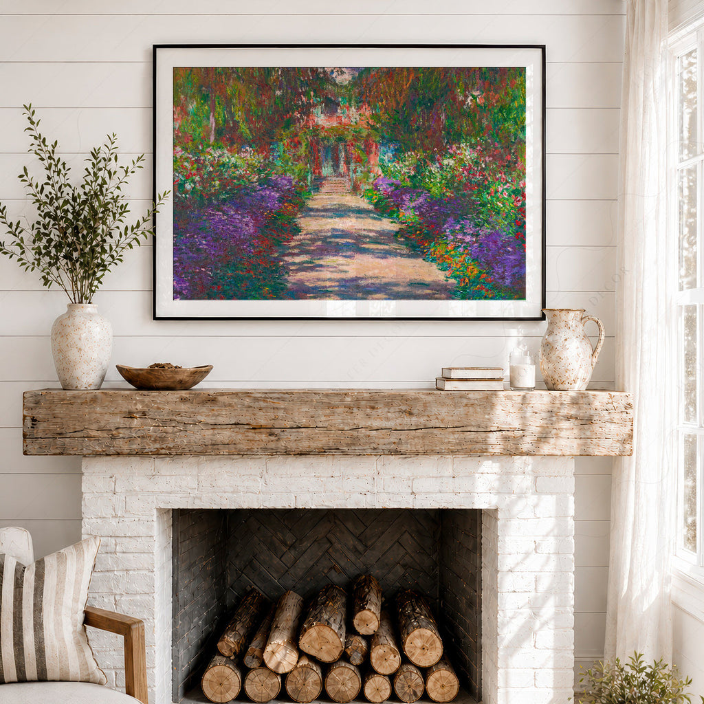 Claude Monet Pathway in Monet's Garden at Giverny Print – Floral Wall Art