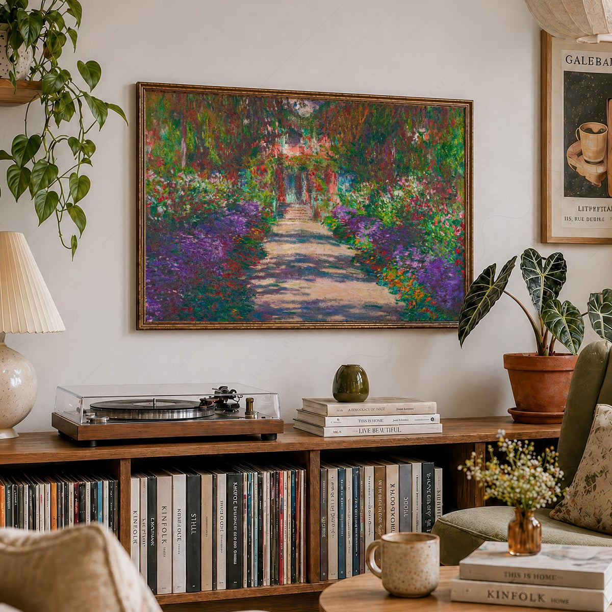 Claude Monet Pathway in Monet's Garden at Giverny Print – Floral Wall Art