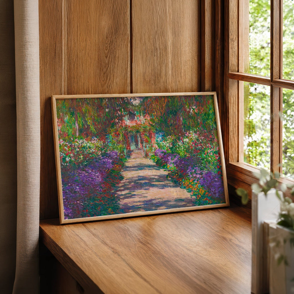 Claude Monet Pathway in Monet's Garden at Giverny Print – Floral Wall Art