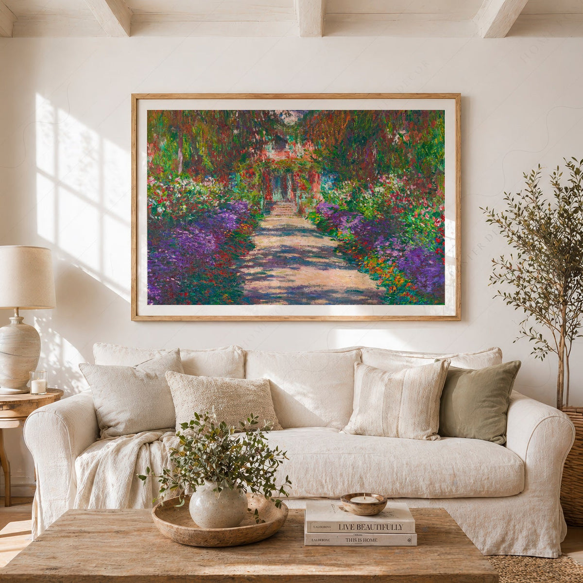 Claude Monet Pathway in Monet's Garden at Giverny Print – Floral Wall Art