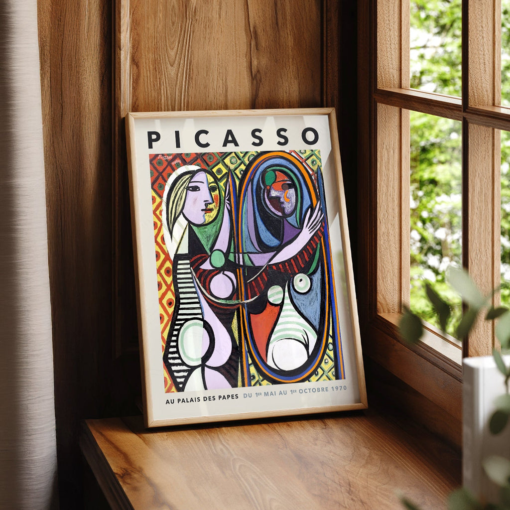 Pablo Picasso Girl Before a Mirror Art Print – Cubist Wall Art Poster