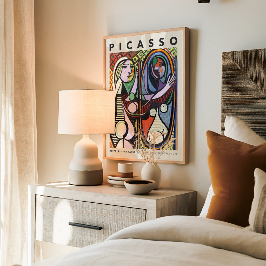 Pablo Picasso Girl Before a Mirror Art Print – Cubist Wall Art Poster