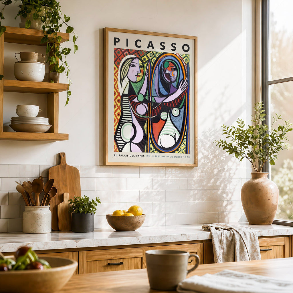 Pablo Picasso Girl Before a Mirror Art Print – Cubist Wall Art Poster