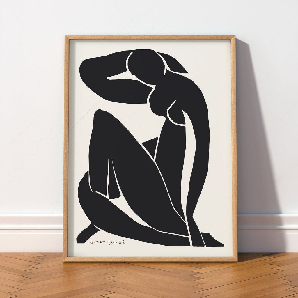 Henri Matisse Blue Nude Inspired Art Print – Minimalist Wall Decor