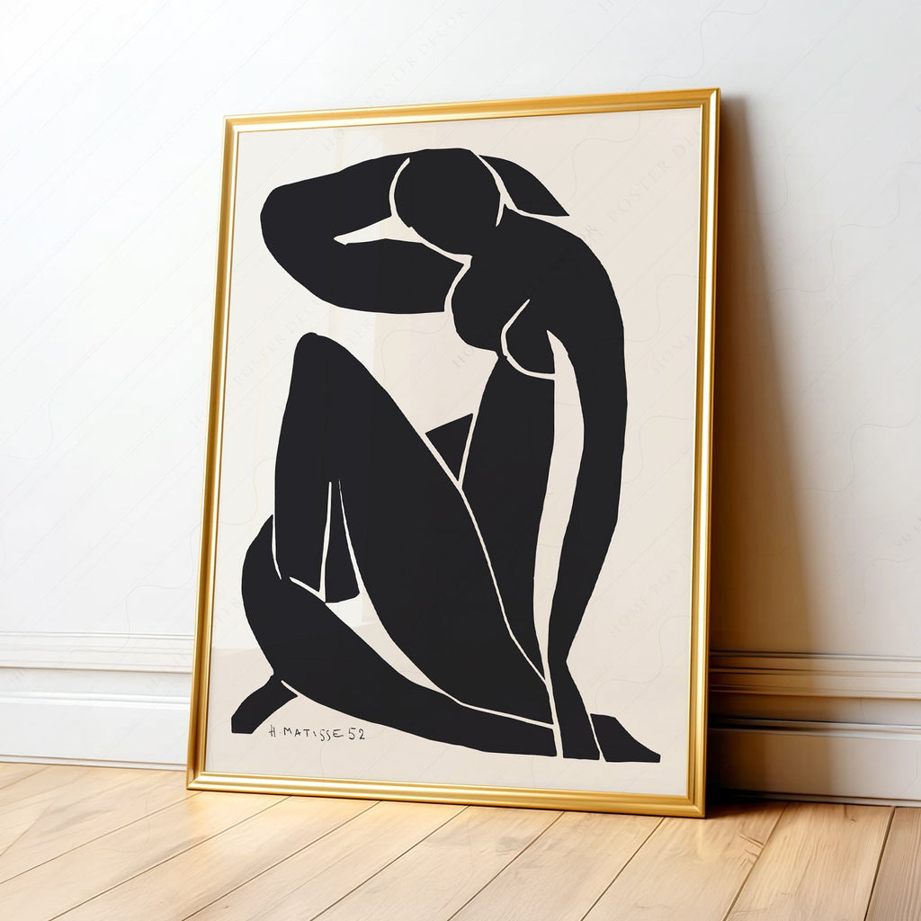 Henri Matisse Blue Nude Inspired Art Print – Minimalist Wall Decor