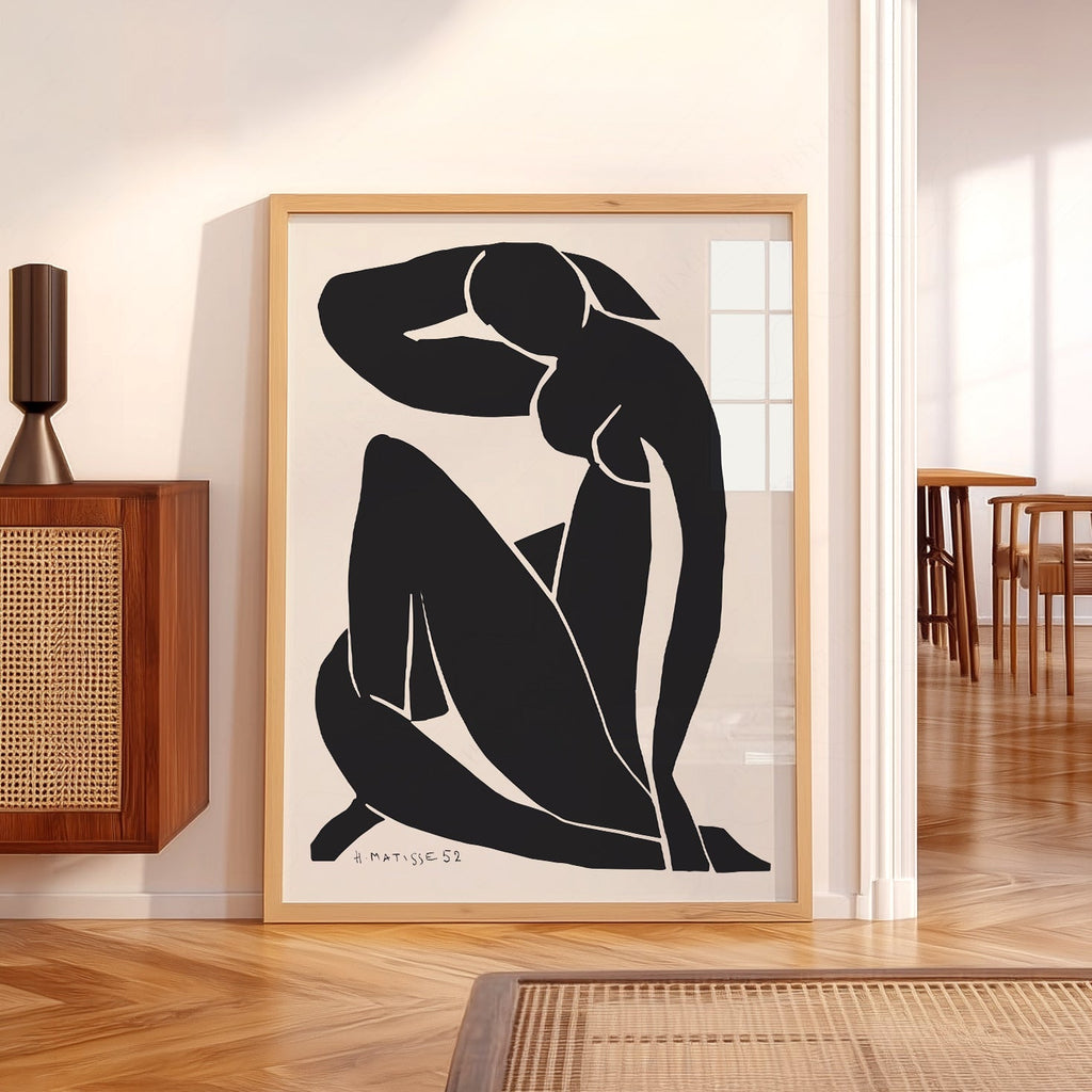 Henri Matisse Blue Nude Inspired Art Print – Minimalist Wall Decor